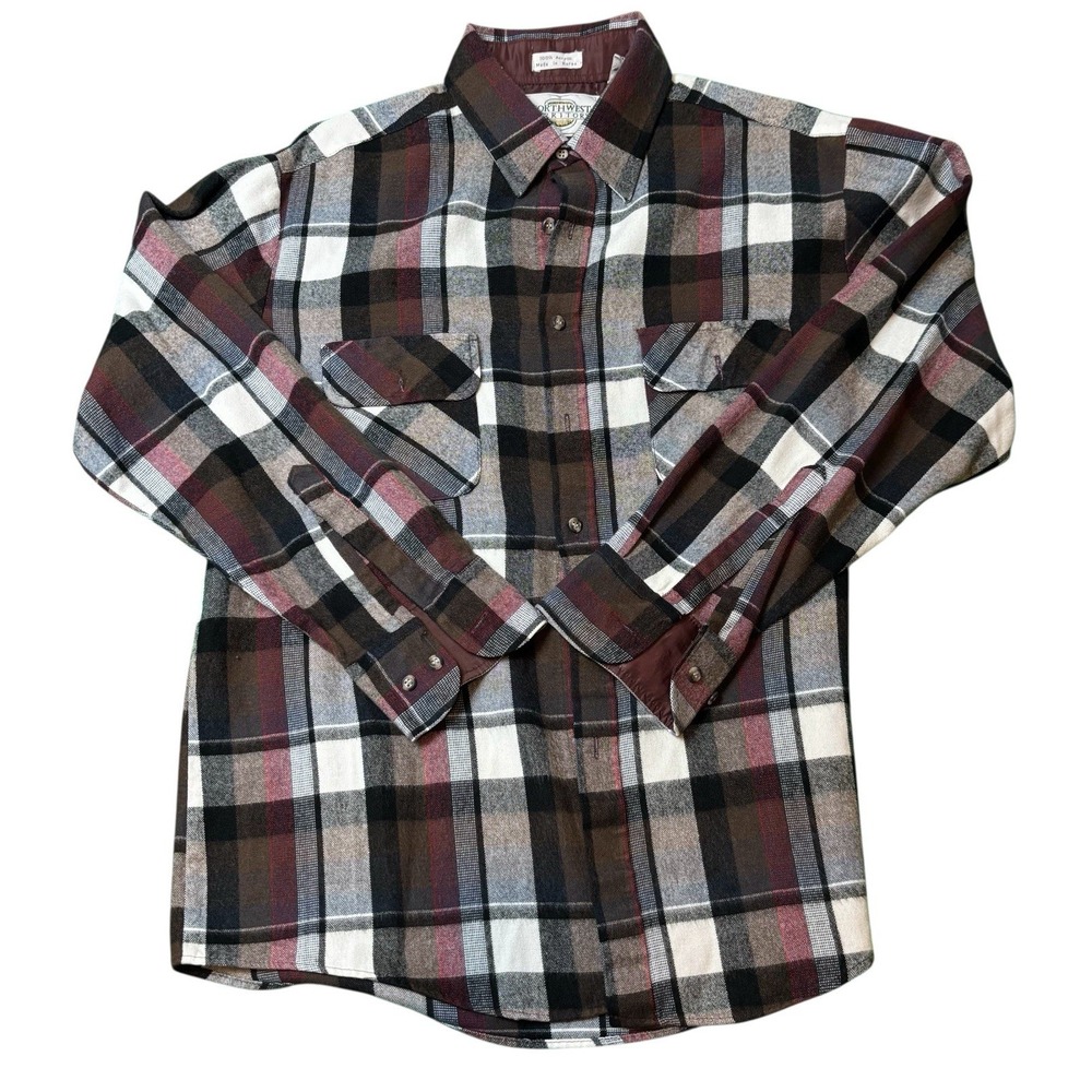 Northwest Territory Shirt Mens Large Vintage Plaid Button‎ Up 90s Skater